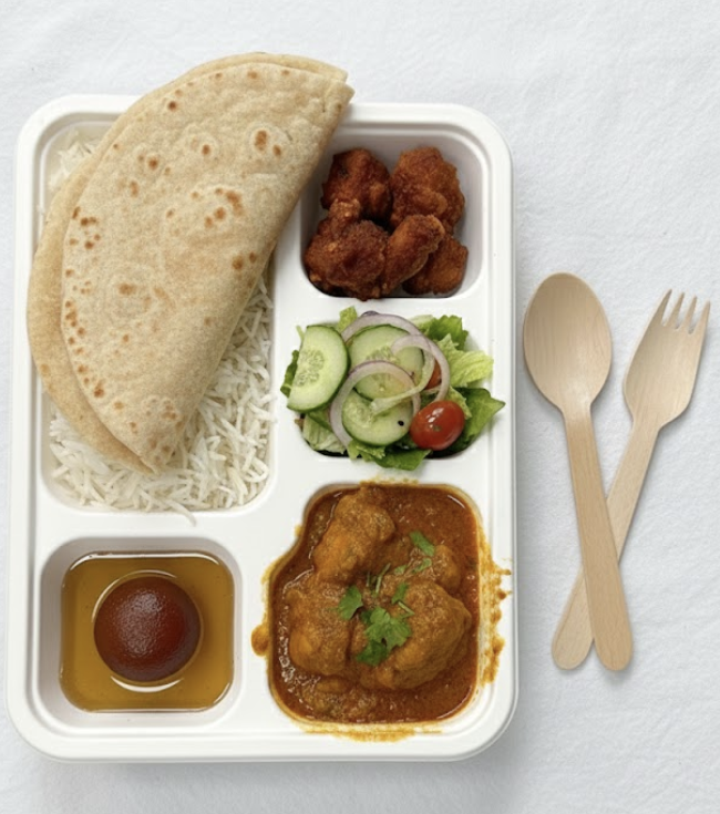 5 Compartment Regular Meal Bowl